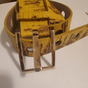 Leather Yellow belt